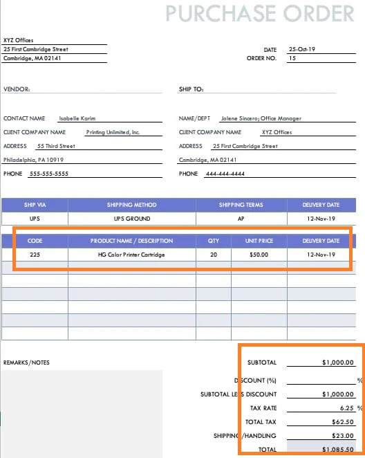 Purchase Order What It Is And How To Create One Template 0721